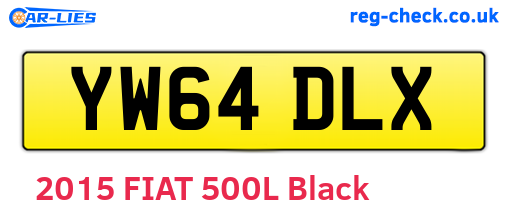 YW64DLX are the vehicle registration plates.