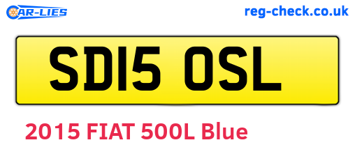 SD15OSL are the vehicle registration plates.