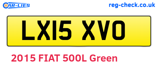 LX15XVO are the vehicle registration plates.