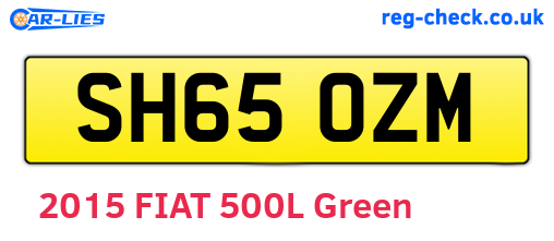 SH65OZM are the vehicle registration plates.