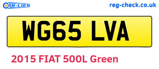 WG65LVA are the vehicle registration plates.