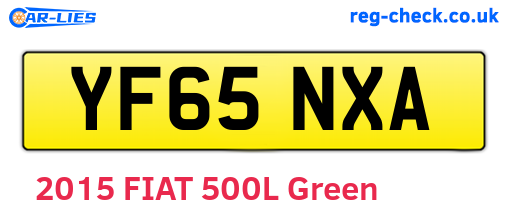YF65NXA are the vehicle registration plates.