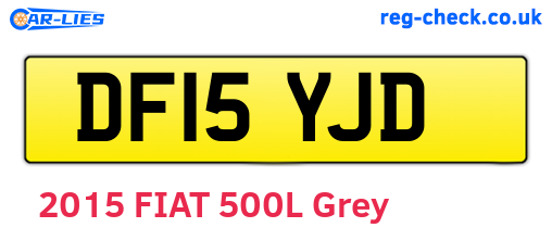 DF15YJD are the vehicle registration plates.