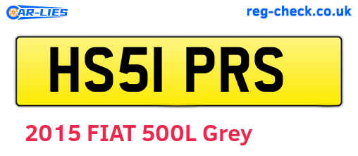 HS51PRS are the vehicle registration plates.