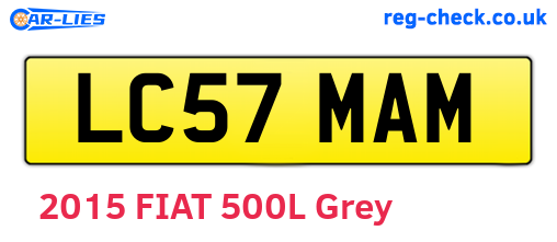 LC57MAM are the vehicle registration plates.