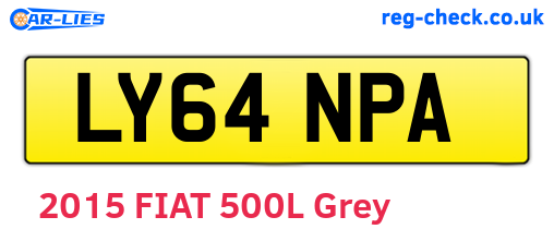 LY64NPA are the vehicle registration plates.