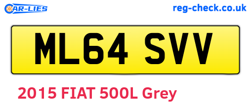 ML64SVV are the vehicle registration plates.