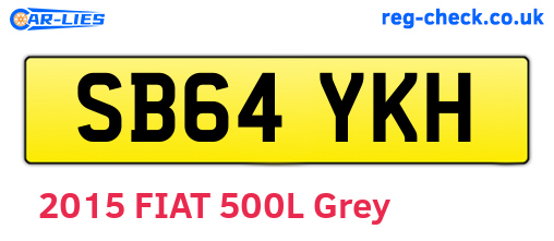 SB64YKH are the vehicle registration plates.
