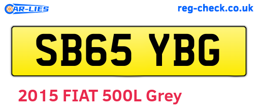 SB65YBG are the vehicle registration plates.