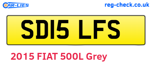 SD15LFS are the vehicle registration plates.
