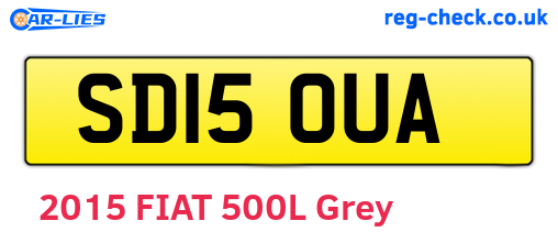 SD15OUA are the vehicle registration plates.