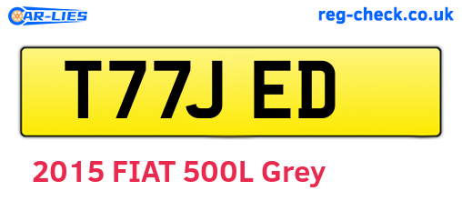 T77JED are the vehicle registration plates.
