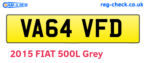 VA64VFD are the vehicle registration plates.