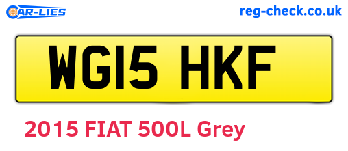 WG15HKF are the vehicle registration plates.