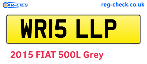 WR15LLP are the vehicle registration plates.
