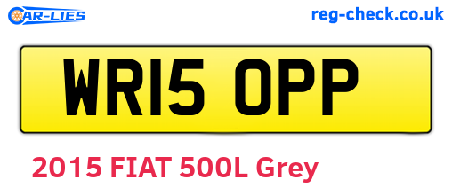 WR15OPP are the vehicle registration plates.
