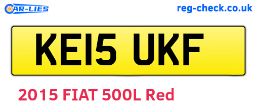 KE15UKF are the vehicle registration plates.