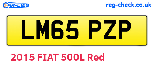 LM65PZP are the vehicle registration plates.