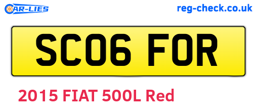 SC06FOR are the vehicle registration plates.