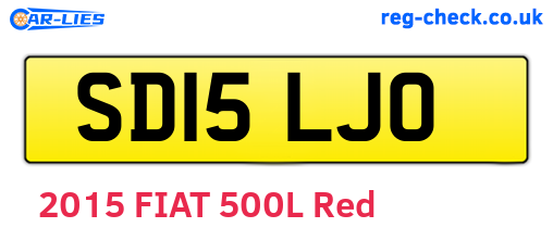 SD15LJO are the vehicle registration plates.