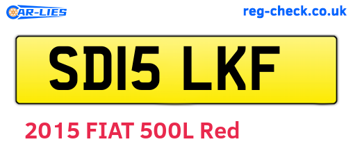 SD15LKF are the vehicle registration plates.
