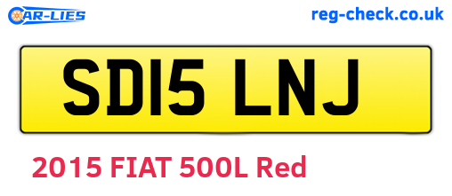 SD15LNJ are the vehicle registration plates.