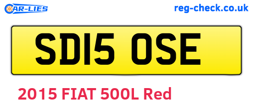SD15OSE are the vehicle registration plates.
