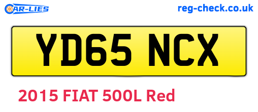 YD65NCX are the vehicle registration plates.