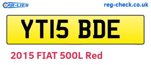 YT15BDE are the vehicle registration plates.