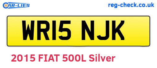 WR15NJK are the vehicle registration plates.