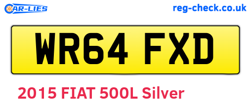 WR64FXD are the vehicle registration plates.