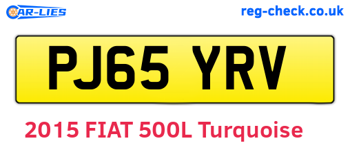 PJ65YRV are the vehicle registration plates.