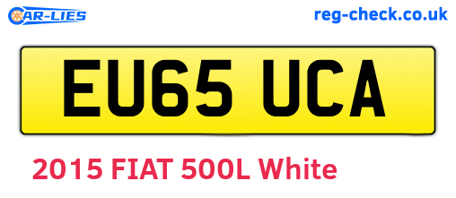 EU65UCA are the vehicle registration plates.