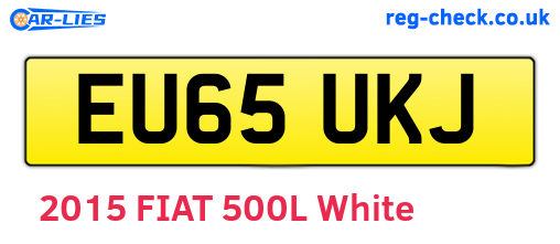 EU65UKJ are the vehicle registration plates.