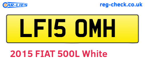 LF15OMH are the vehicle registration plates.
