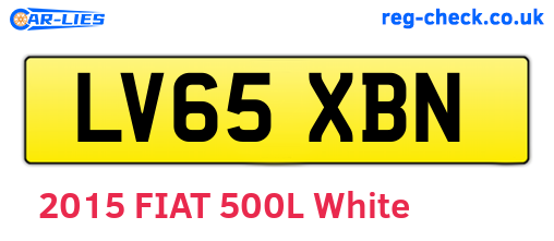 LV65XBN are the vehicle registration plates.