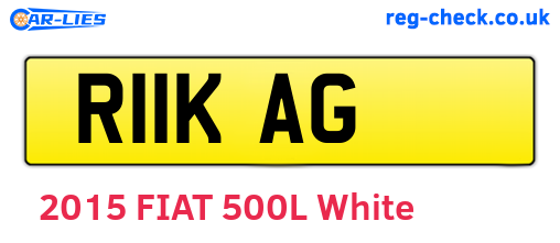 R11KAG are the vehicle registration plates.
