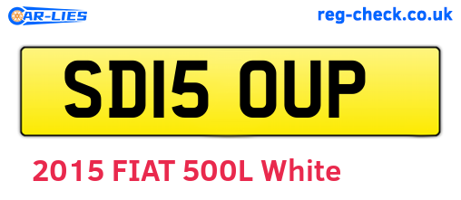 SD15OUP are the vehicle registration plates.