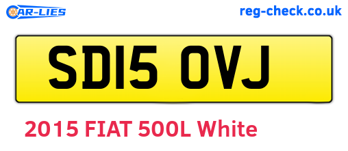 SD15OVJ are the vehicle registration plates.