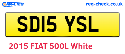SD15YSL are the vehicle registration plates.