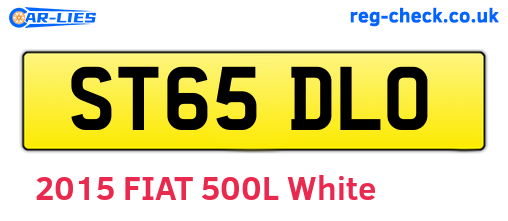 ST65DLO are the vehicle registration plates.