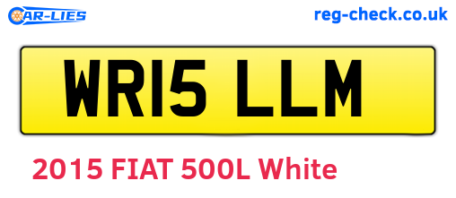 WR15LLM are the vehicle registration plates.