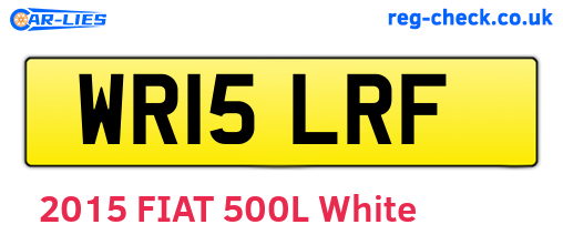 WR15LRF are the vehicle registration plates.