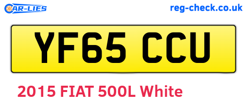 YF65CCU are the vehicle registration plates.