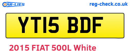 YT15BDF are the vehicle registration plates.