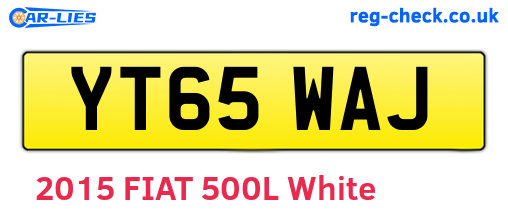 YT65WAJ are the vehicle registration plates.