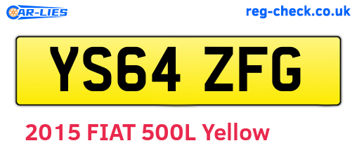 YS64ZFG are the vehicle registration plates.
