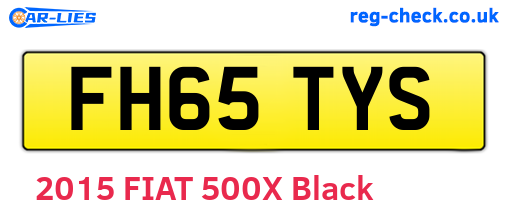 FH65TYS are the vehicle registration plates.