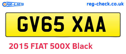 GV65XAA are the vehicle registration plates.