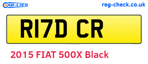 R17DCR are the vehicle registration plates.